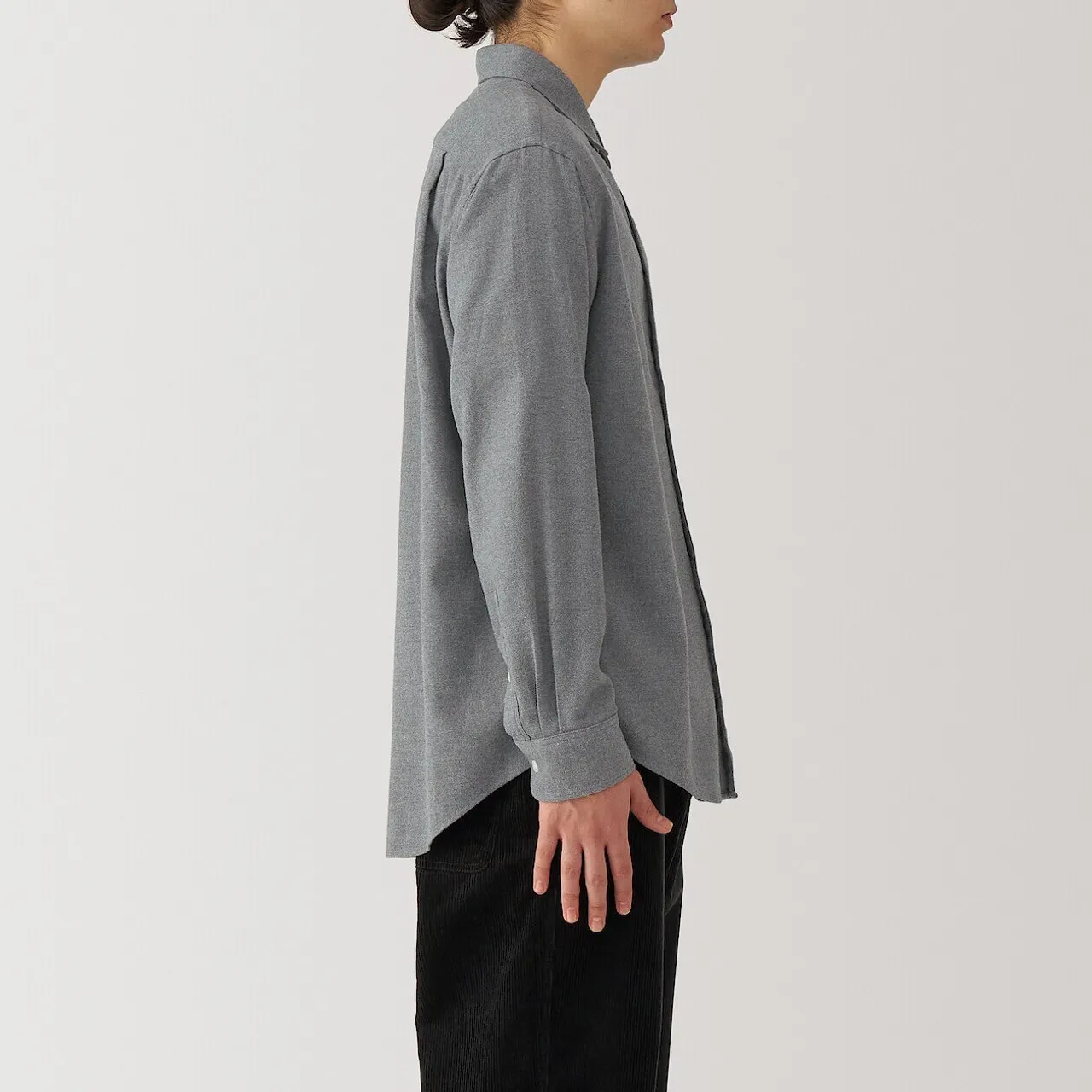Camicia in flanella di cotone riciclato per uomo