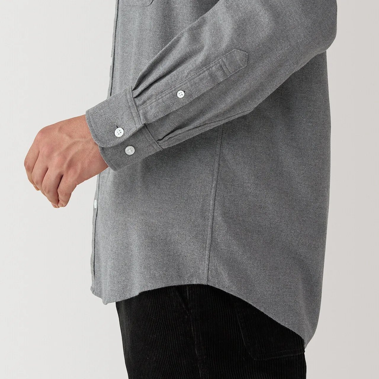 Camicia in flanella di cotone riciclato per uomo