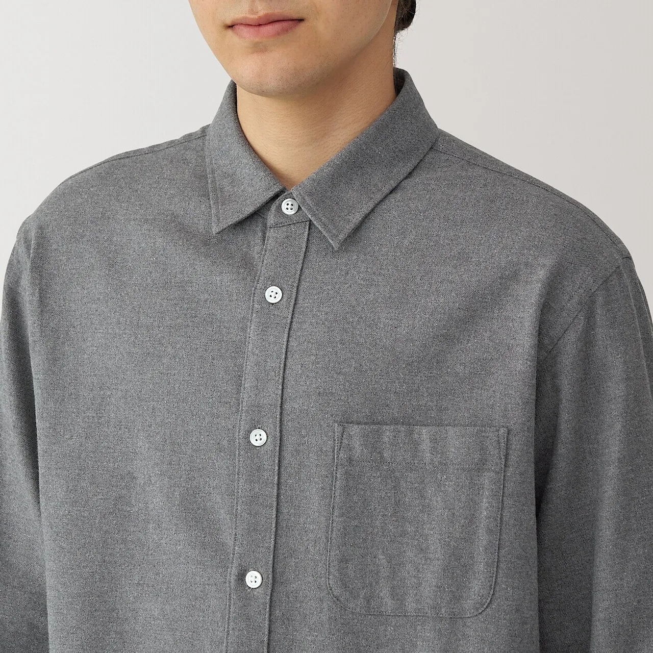Camicia in flanella di cotone riciclato per uomo