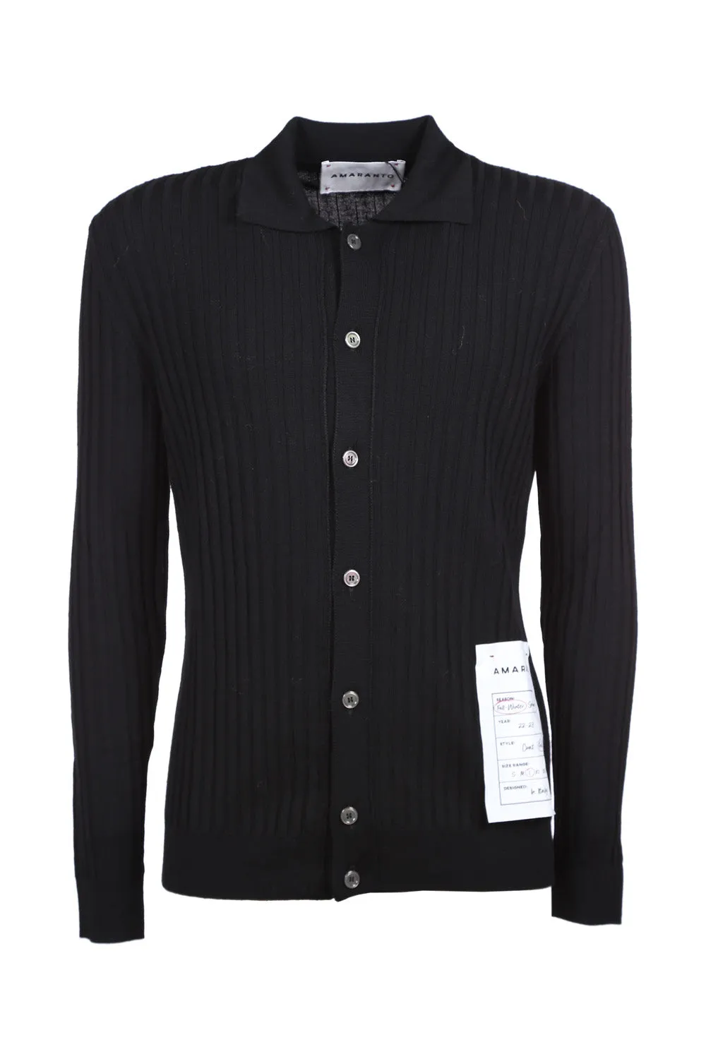 camicia in maglia nera