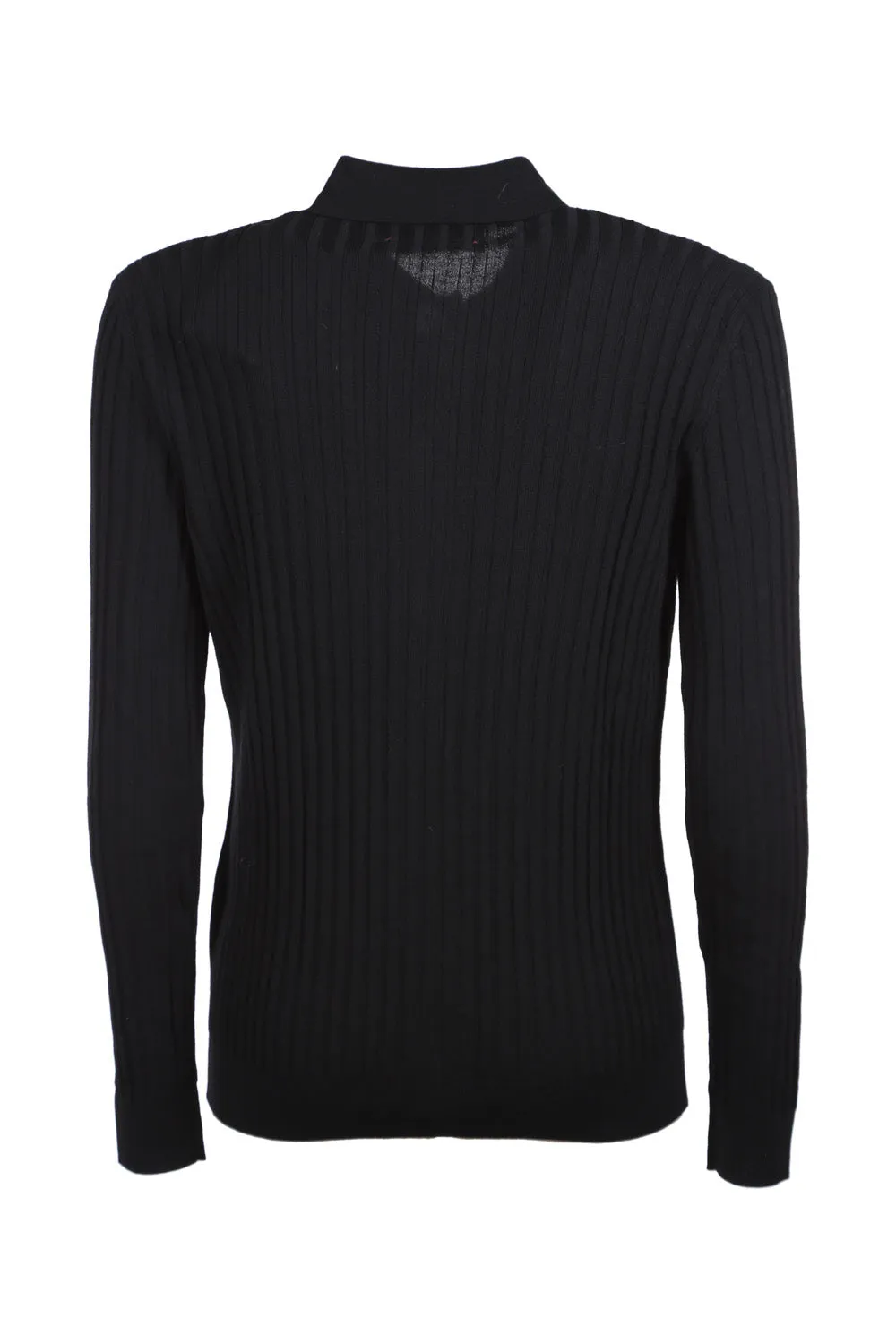 camicia in maglia nera