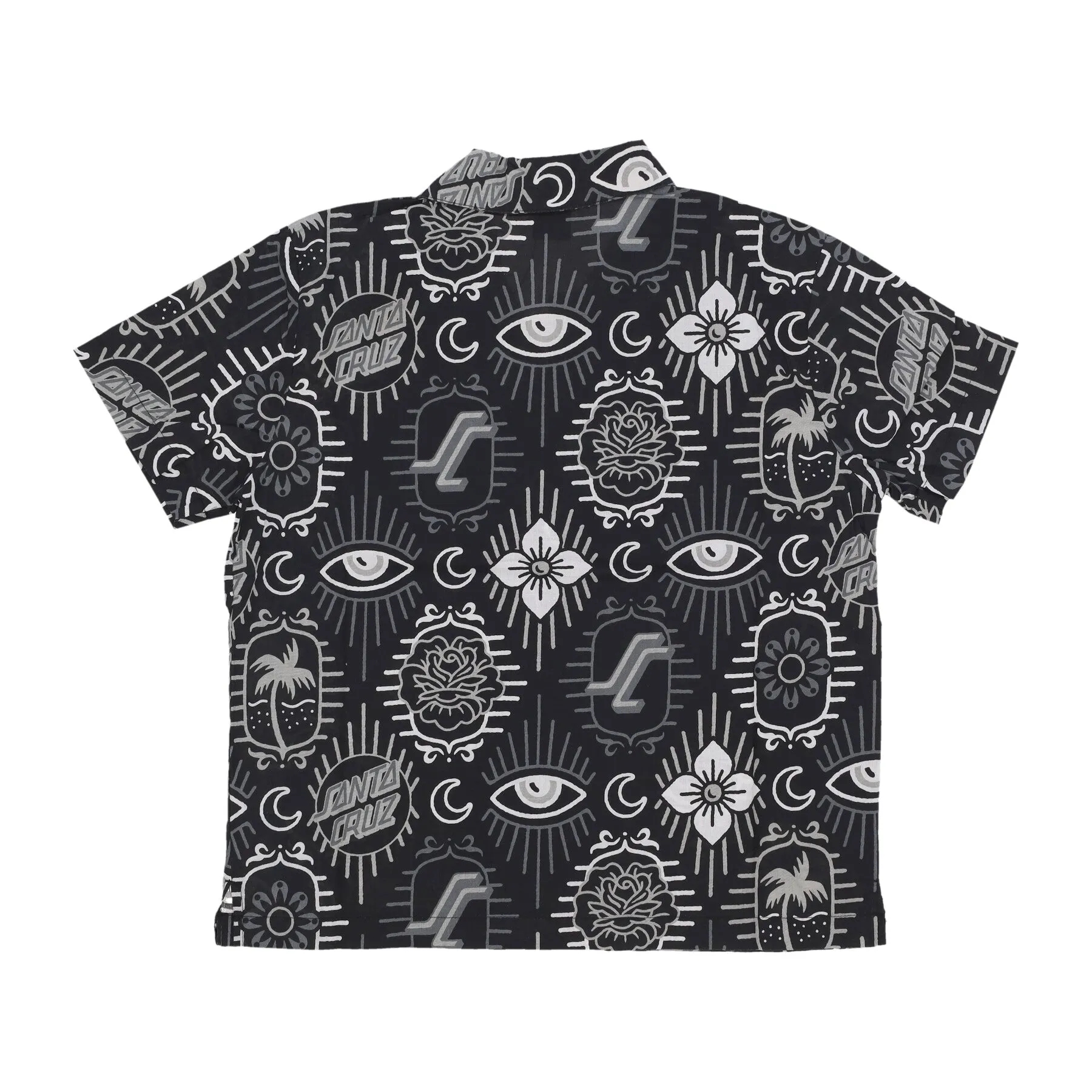 Camicia Manica Corta Donna Patchwork Shirt Black Patchwork