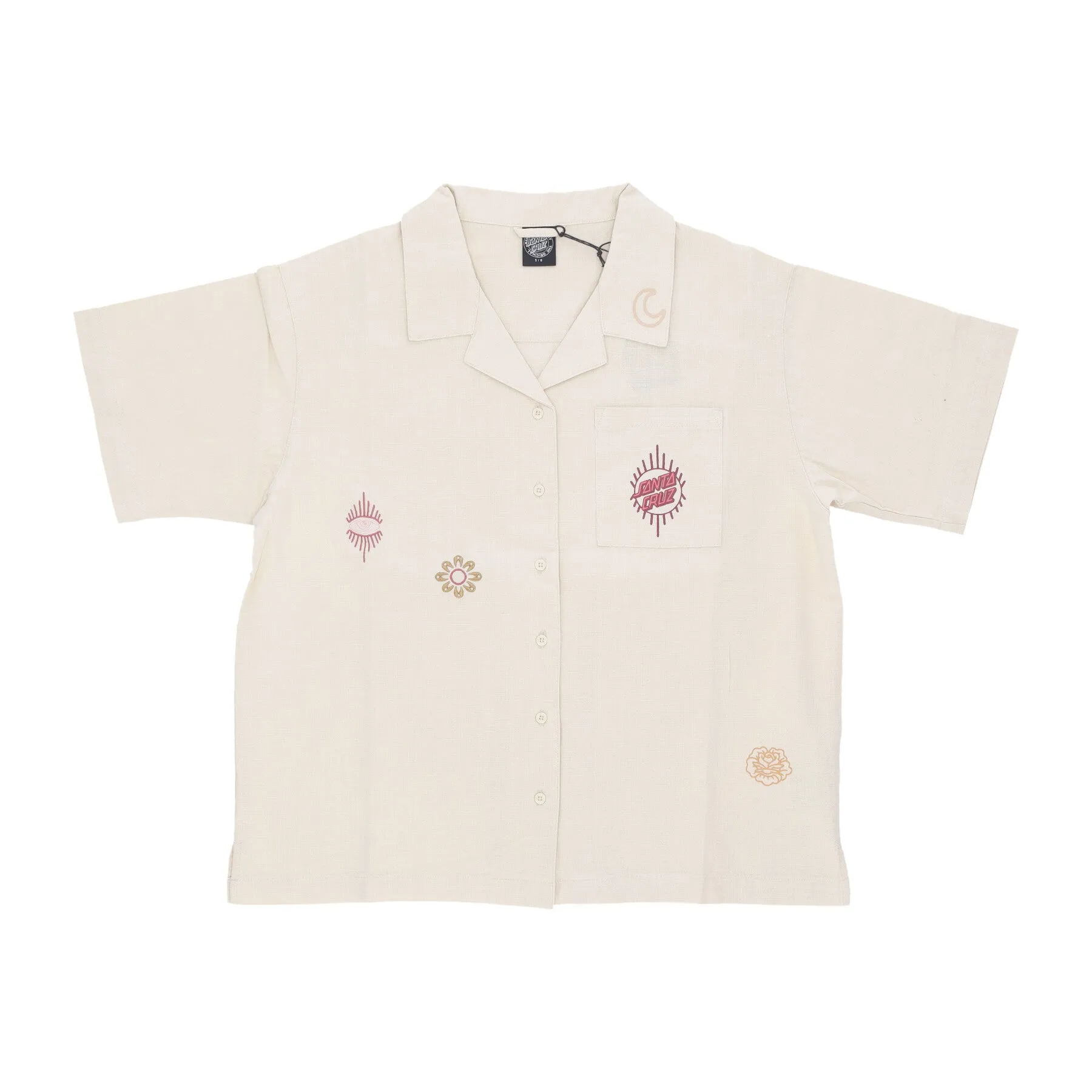 Camicia Manica Corta Donna Scatter Shirt Off White