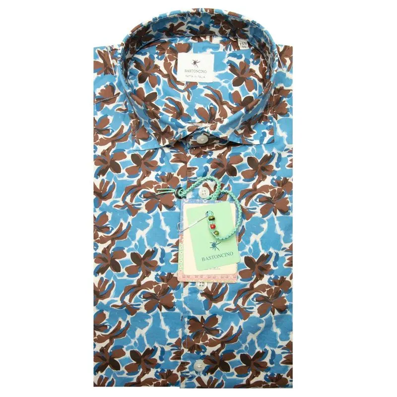 Camicia Simo M/L con fantasia floreale 