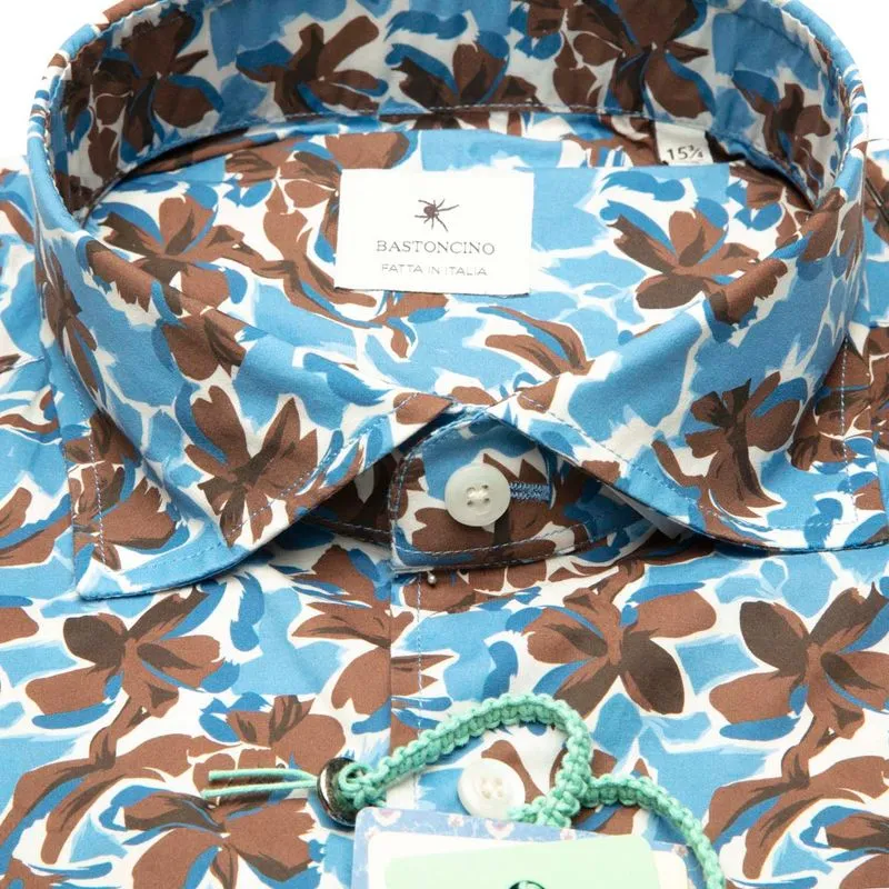 Camicia Simo M/L con fantasia floreale 
