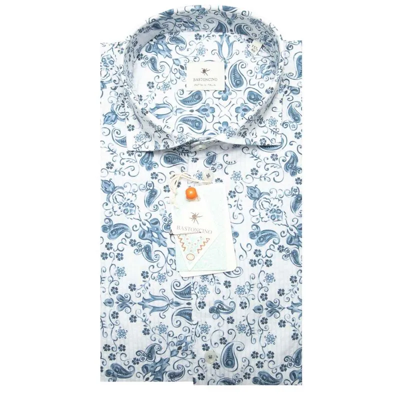 Camicia Simo M/L stampa damascata 