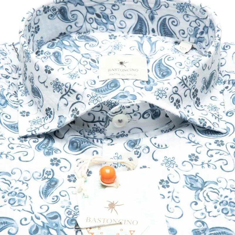 Camicia Simo M/L stampa damascata 