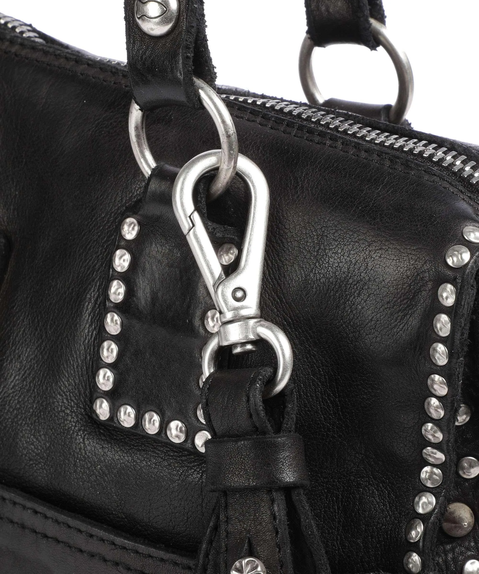  Campomaggi Borsa shopper pelle di vacchetta finemente grana nero  