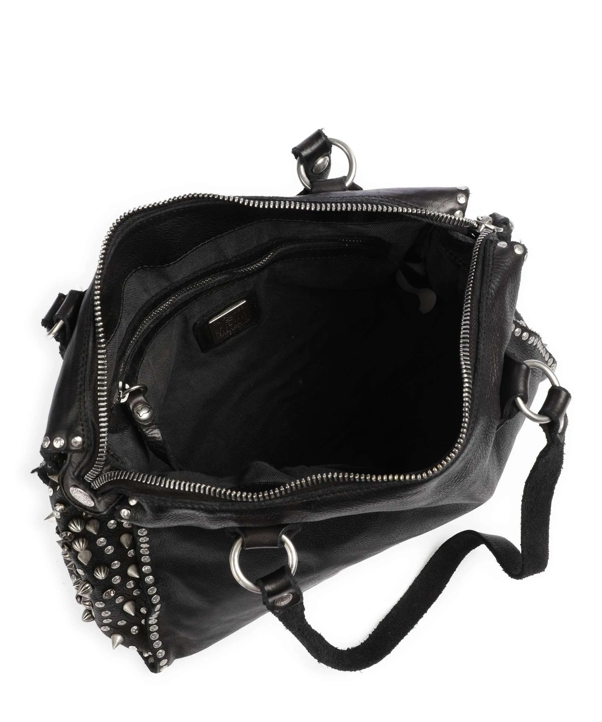  Campomaggi Borsa shopper pelle di vacchetta finemente grana nero  