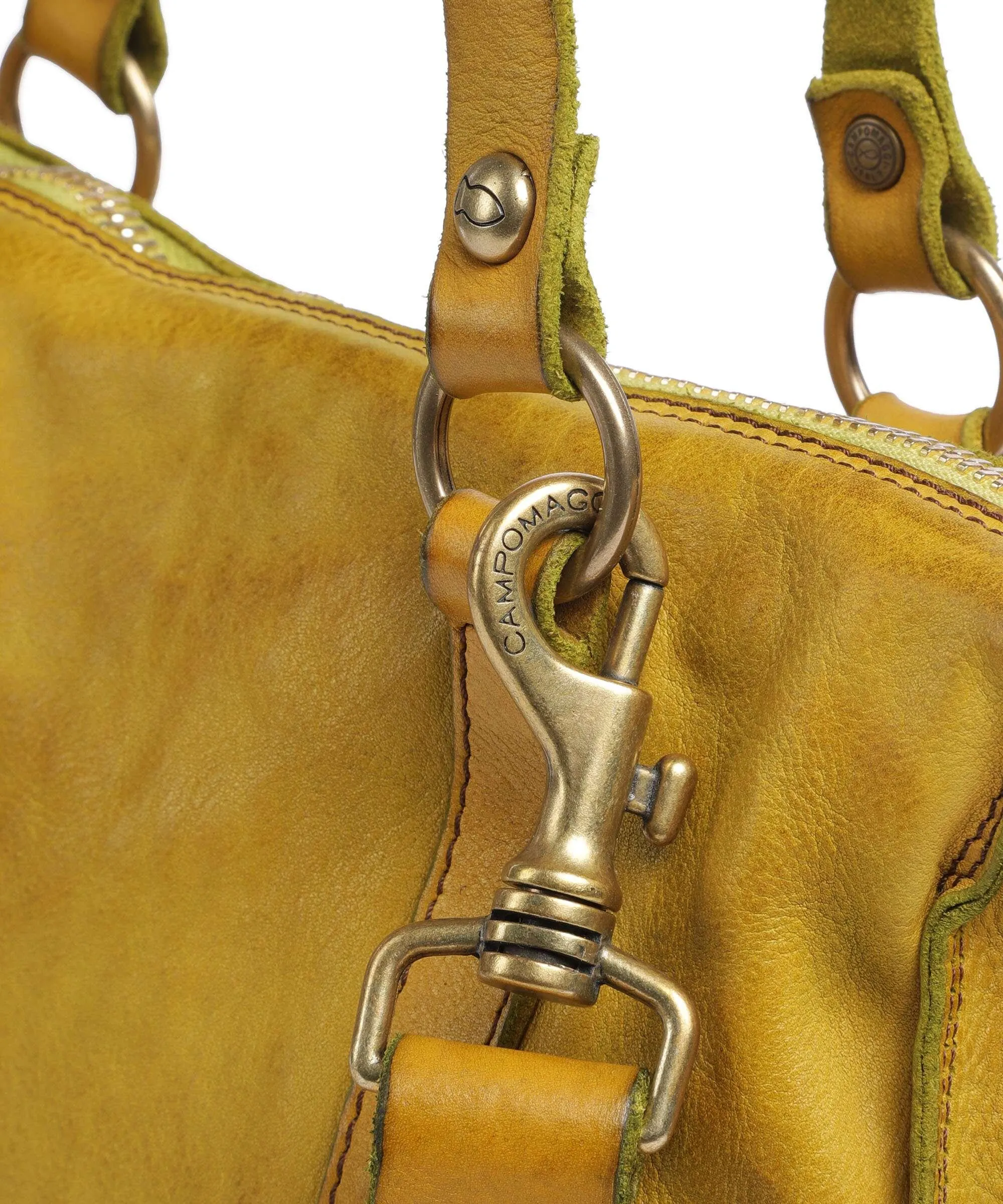  Campomaggi Borsa shopper pelle di vacchetta finemente grana verde-oliva  