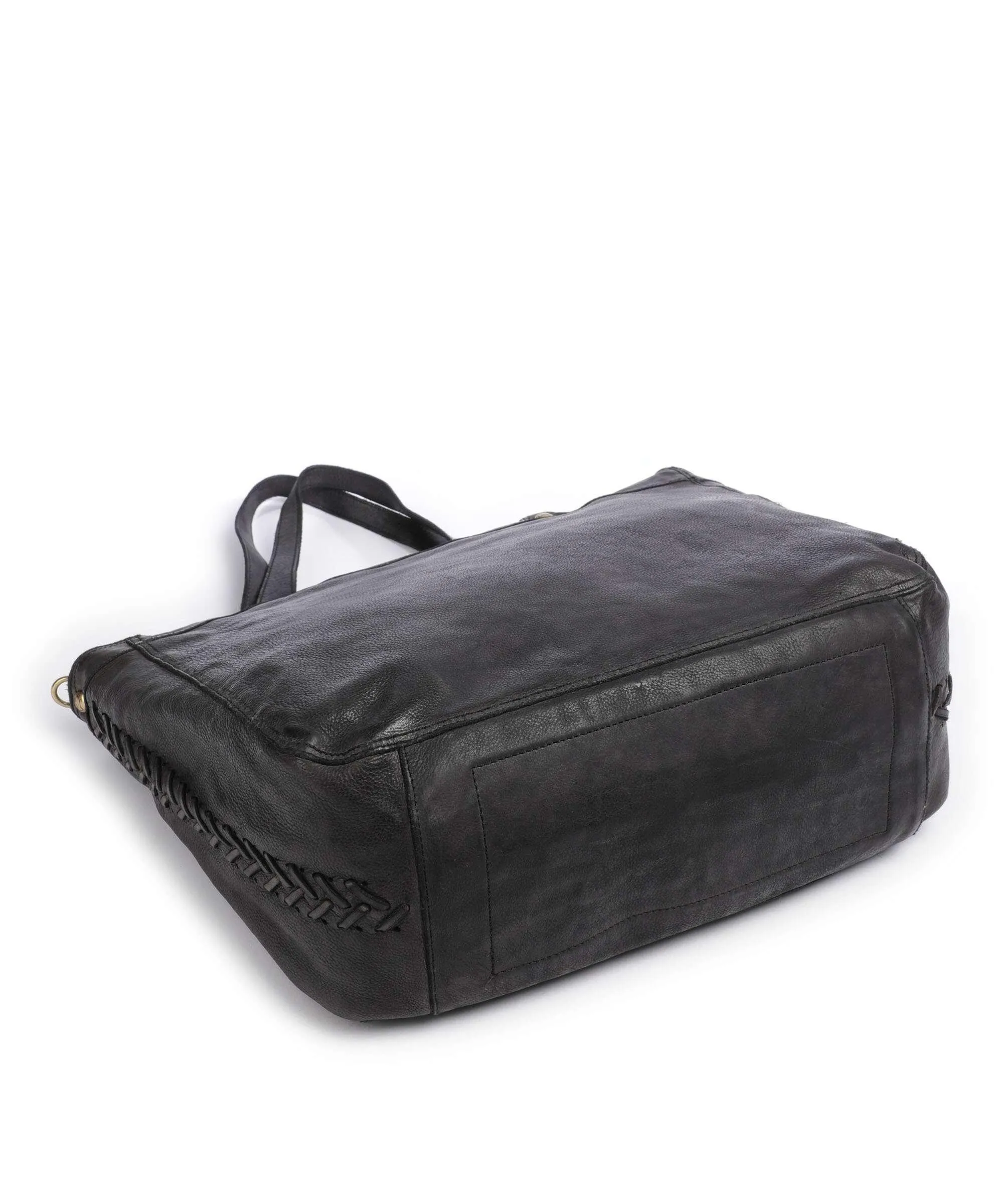  Campomaggi Borsa shopper pelle di vacchetta grana grigio scuro  