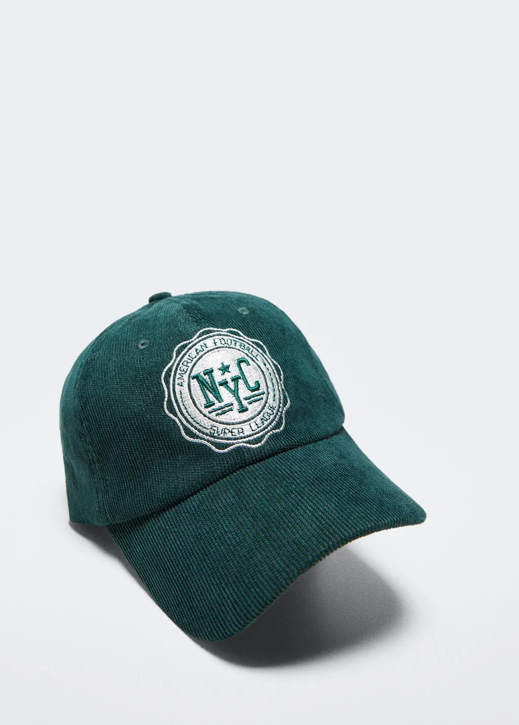 Cappellino velluto a coste ricamato