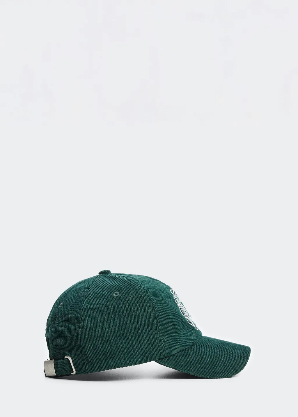 Cappellino velluto a coste ricamato