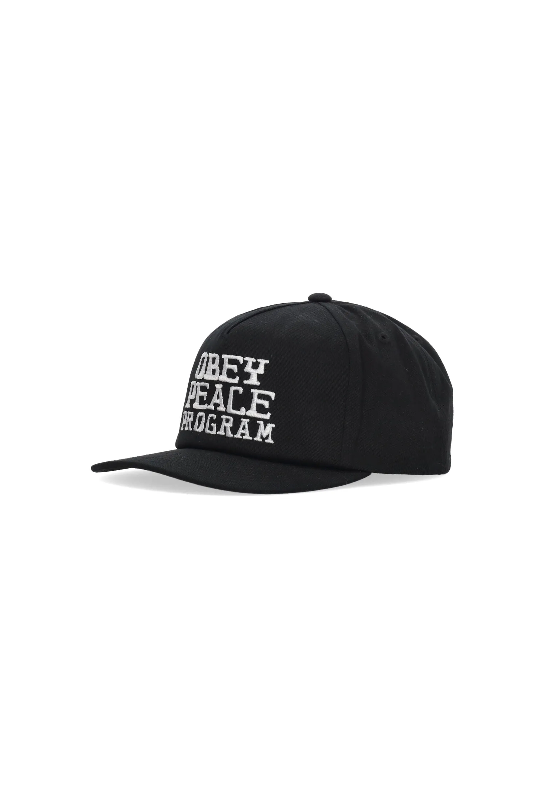 Cappellino Visiera Curva Uomo Peace Program 5panel Snapback Black