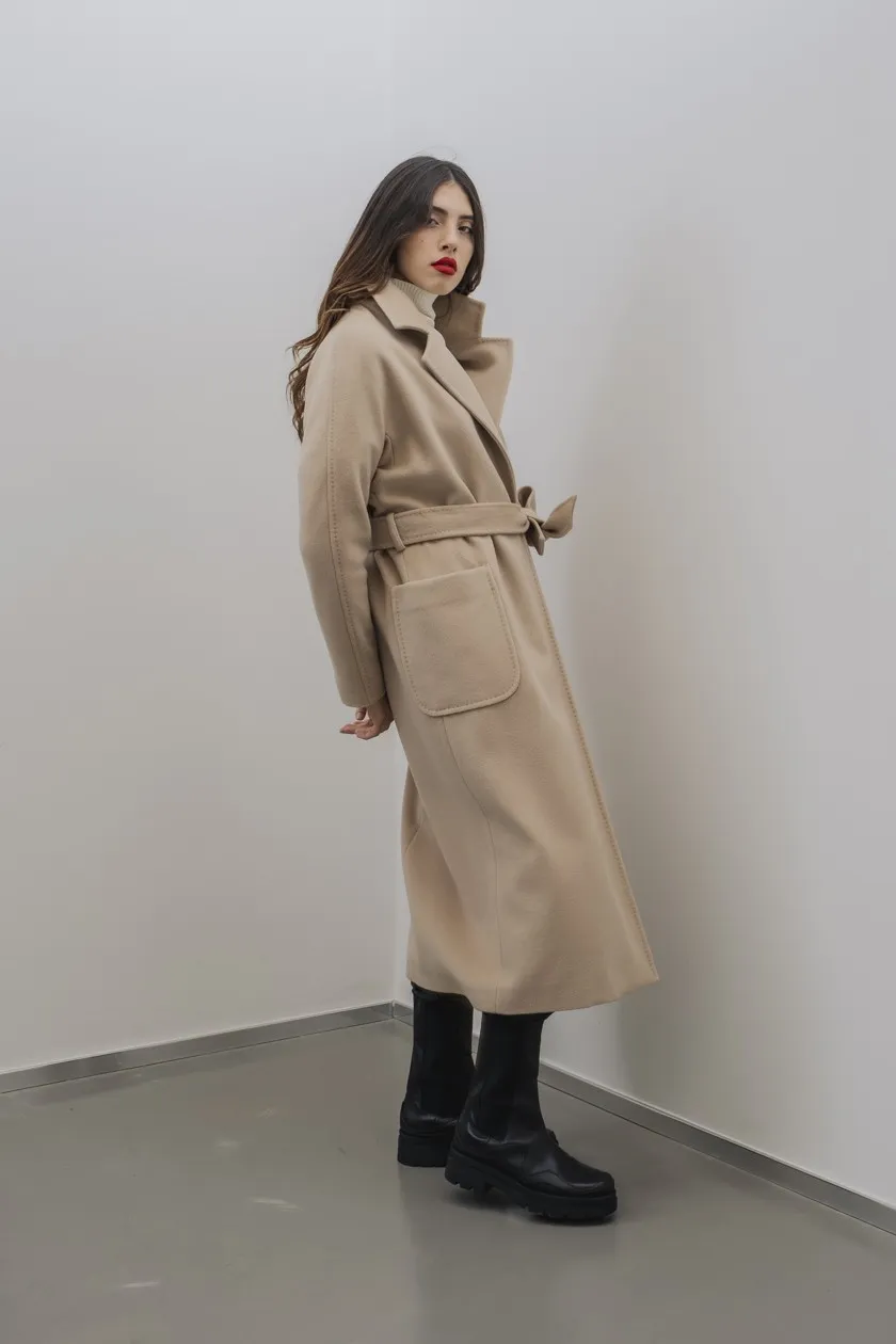 CAPPOTTO 1438 PUNTO A MANO CAMMETES PURA LANA VERG