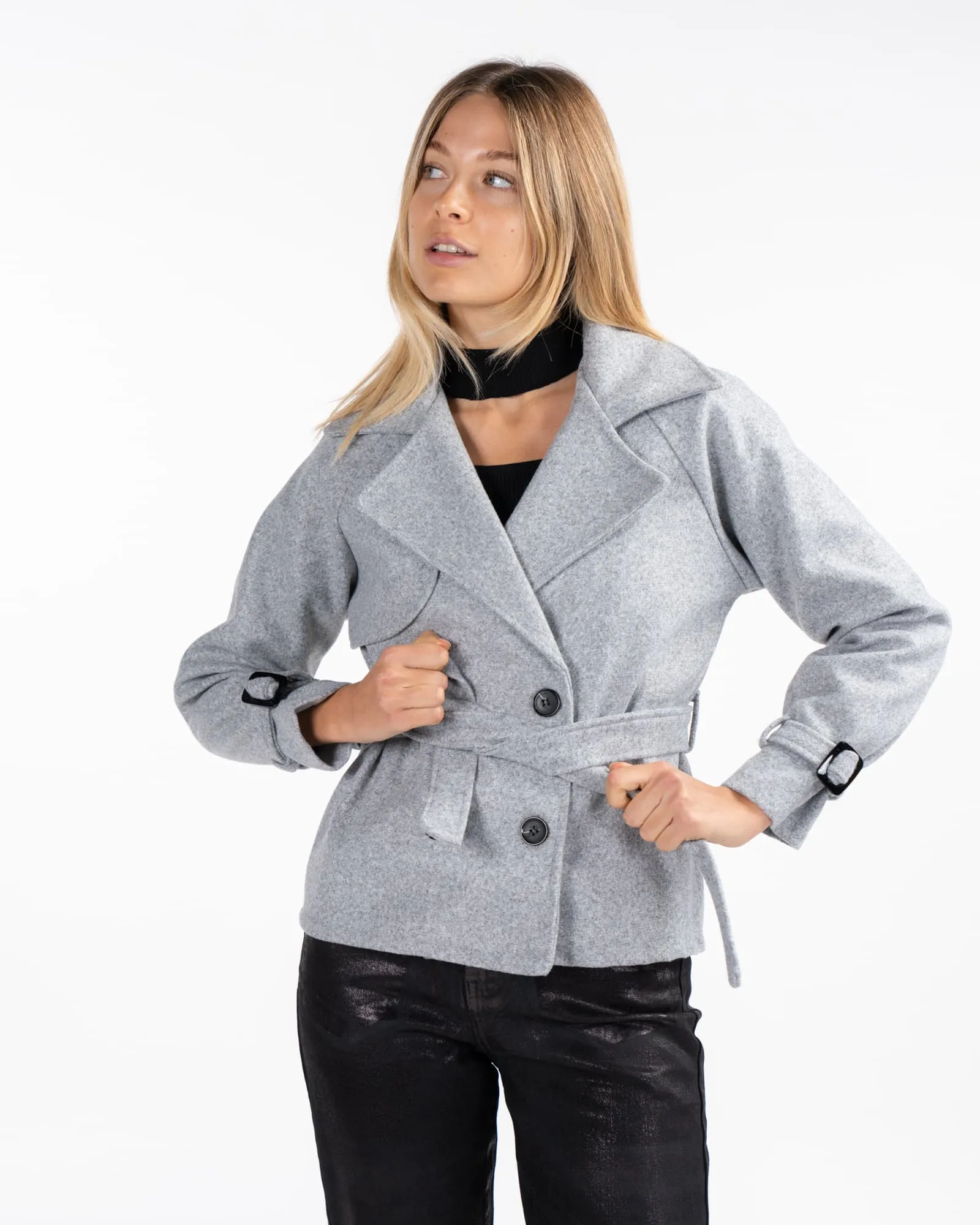 Cappotto corto -GRIGIO