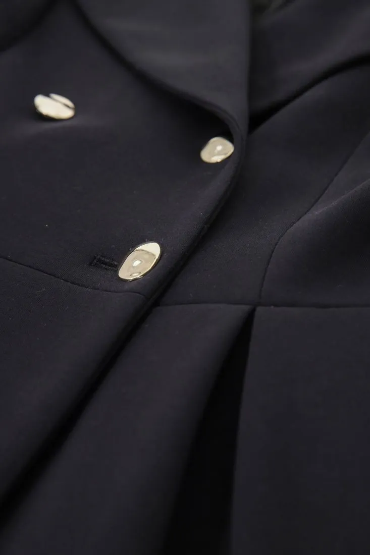 Cappotto sfiancato doppiopetto con bottoni dorati