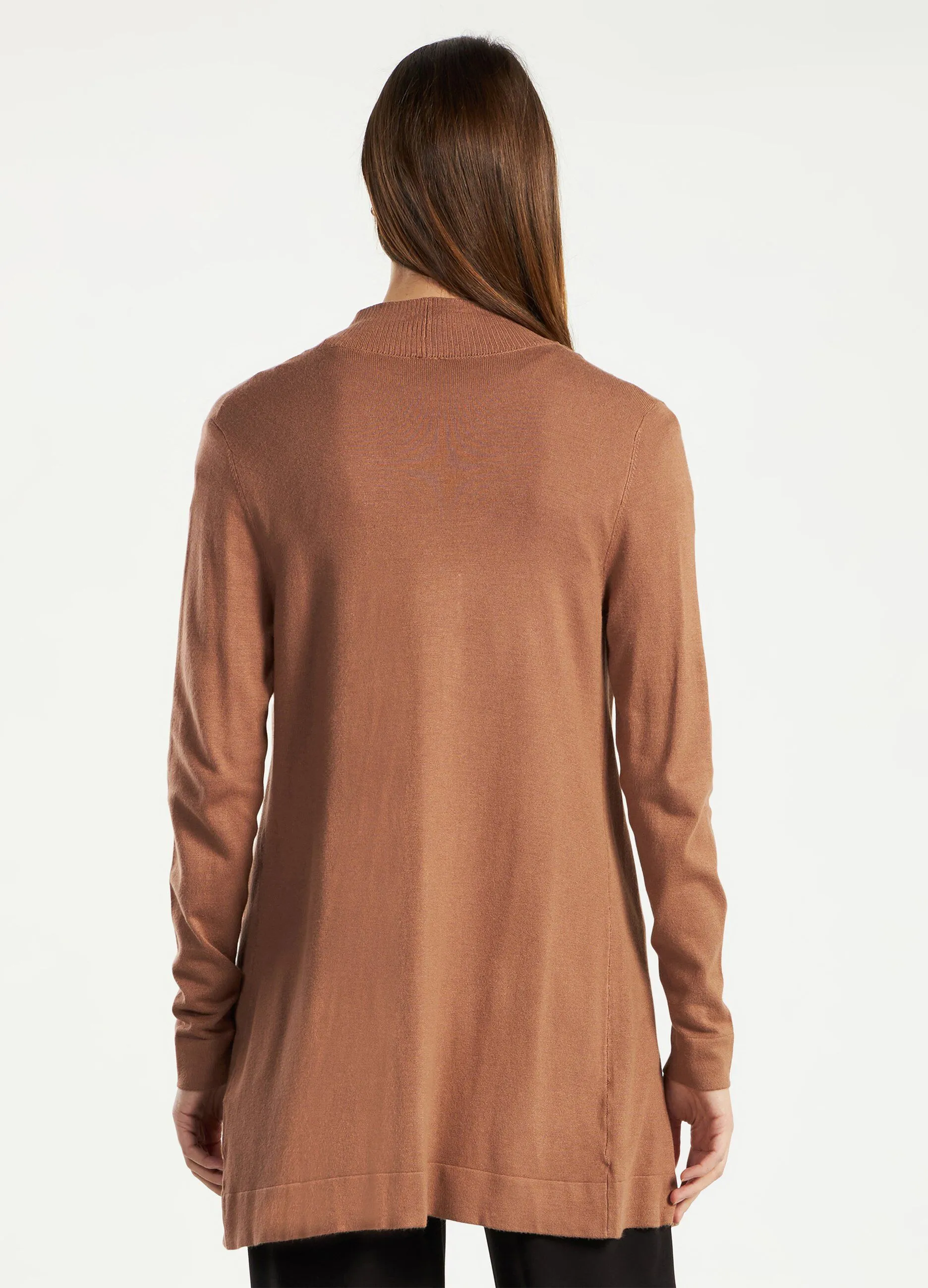 Cardigan lungo in misto viscosa donna