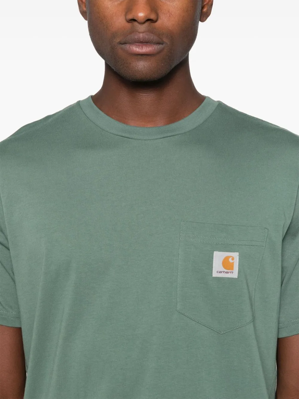 Carhartt T-shirt Verde Uomo Tasca Patch Logo