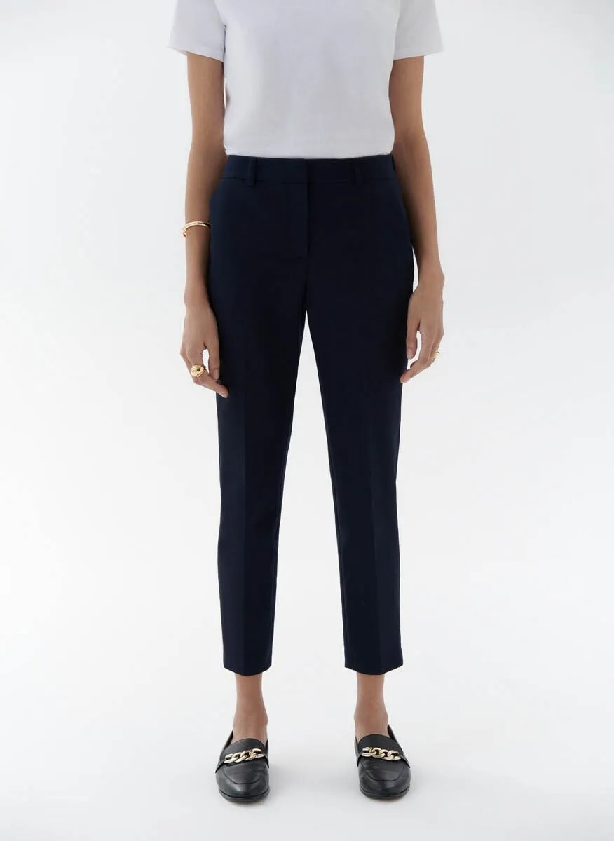 CAROLL   PALLAN - Pantaloni a sigaretta in misto lino | Blu