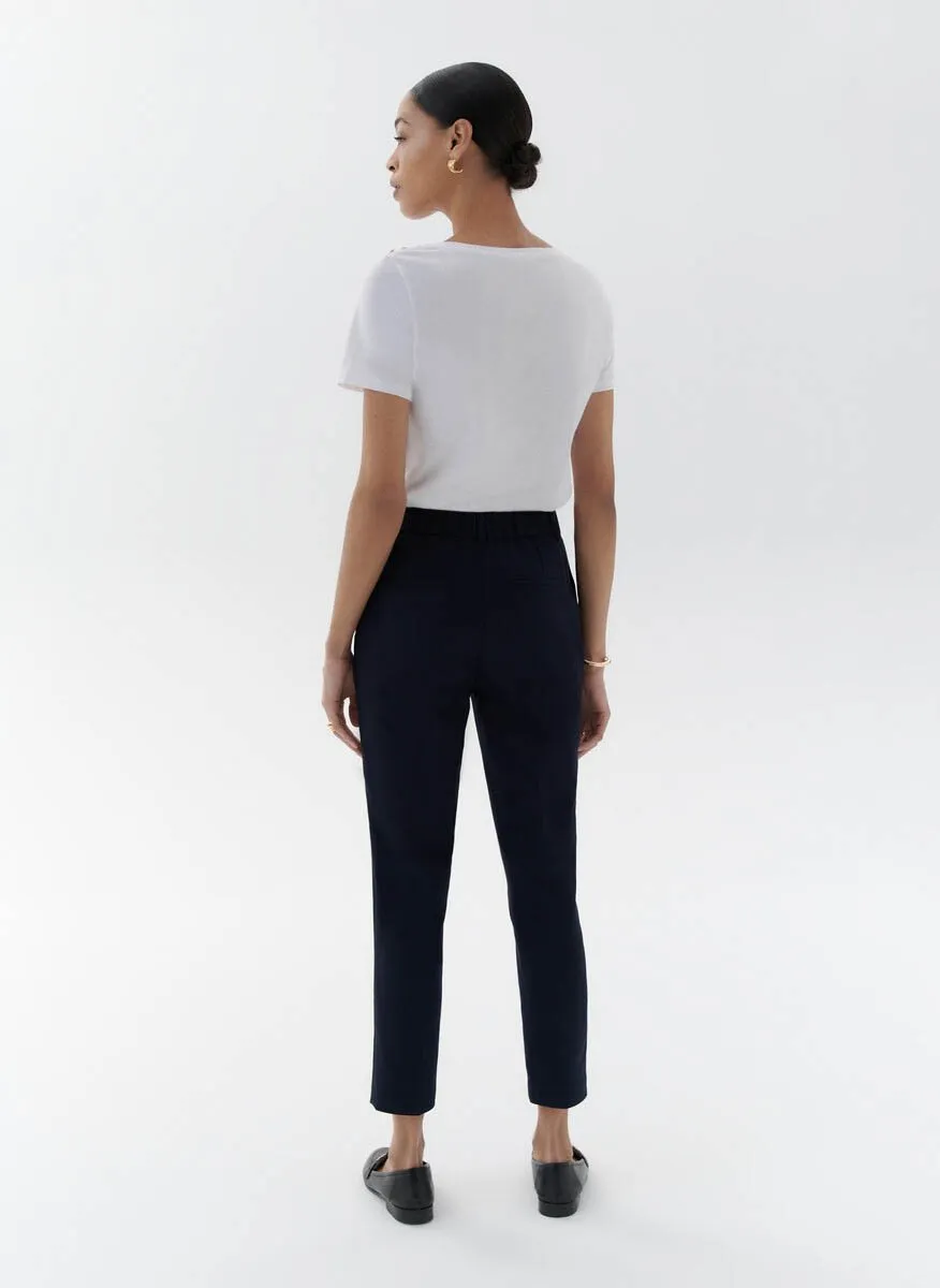  CAROLL   PALLAN - Pantaloni a sigaretta in misto lino | Blu