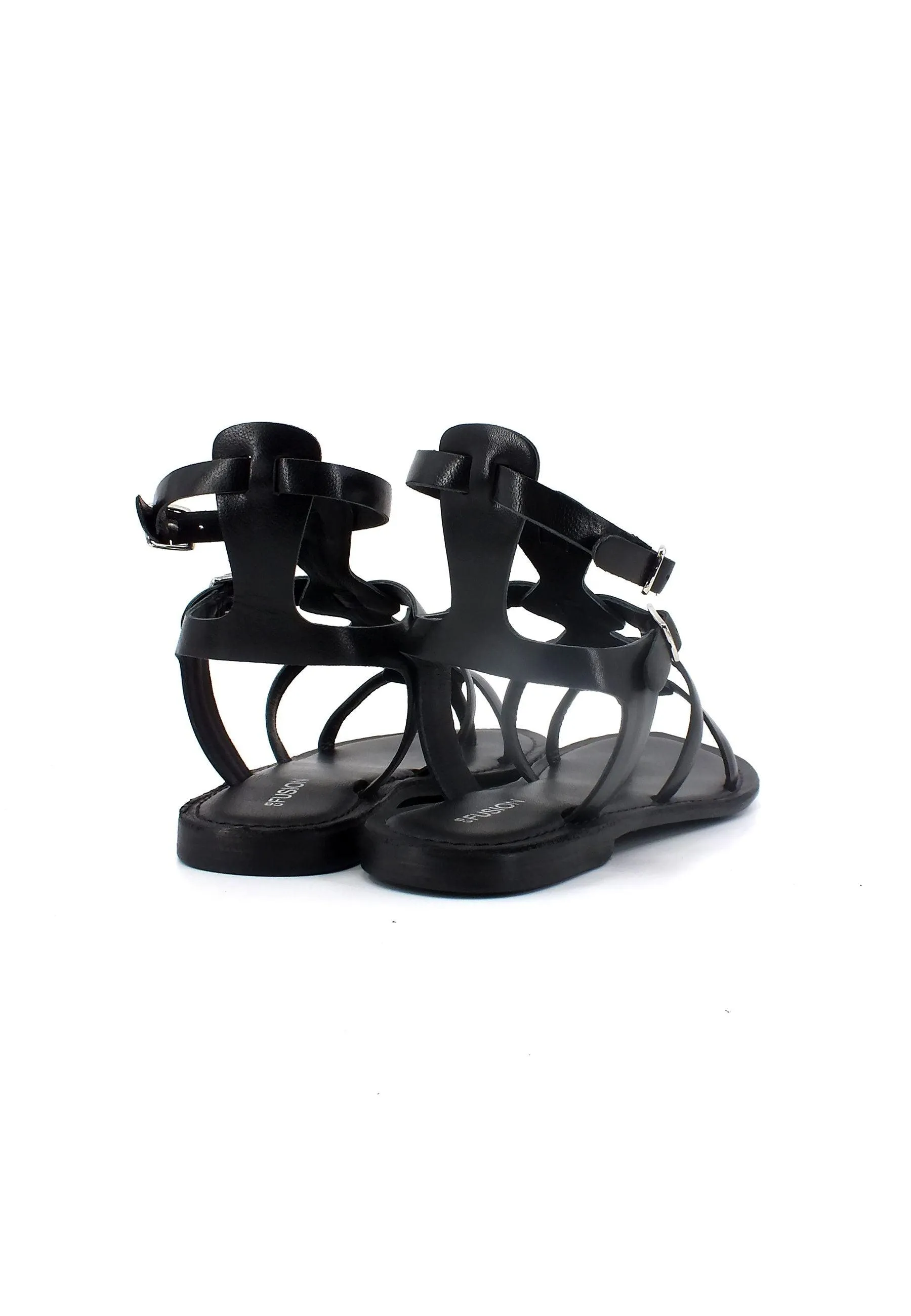 CB FUSION Sandalo Pelle Donna Black CBF.R221009