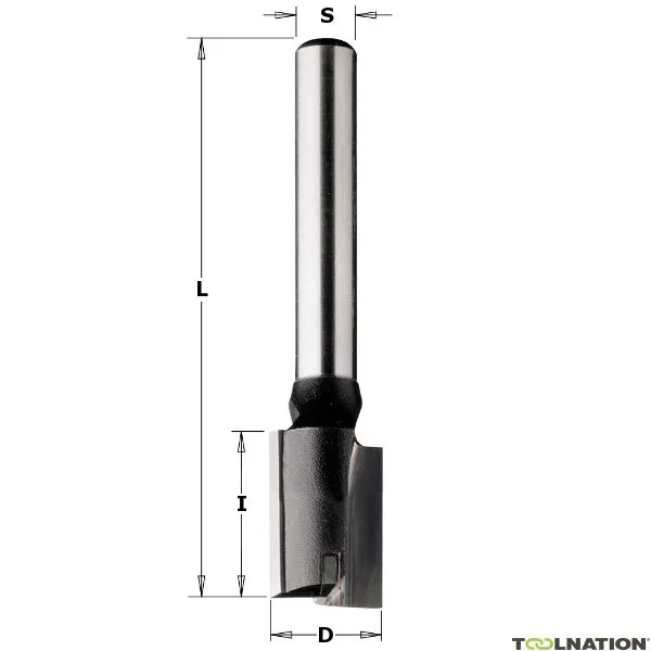 CMT 174.080.11 8 mm Fresa per scanalature con anche set inferiore con gambo HM 8 mm