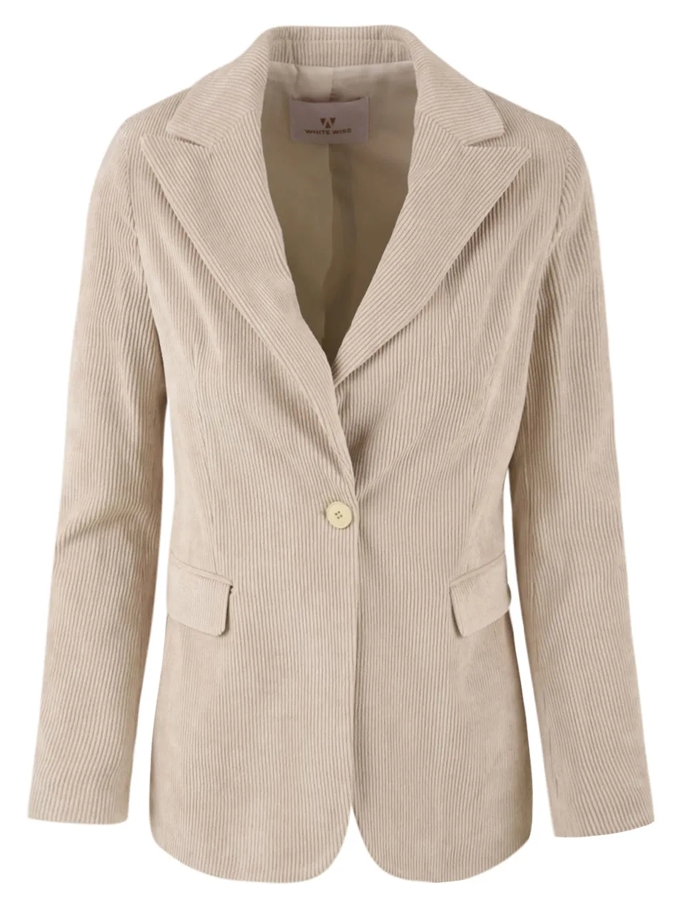 Completo da Donna bianco panna con tessuto a coste