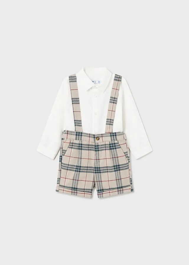 Completo pantaloncino e camicia neonato