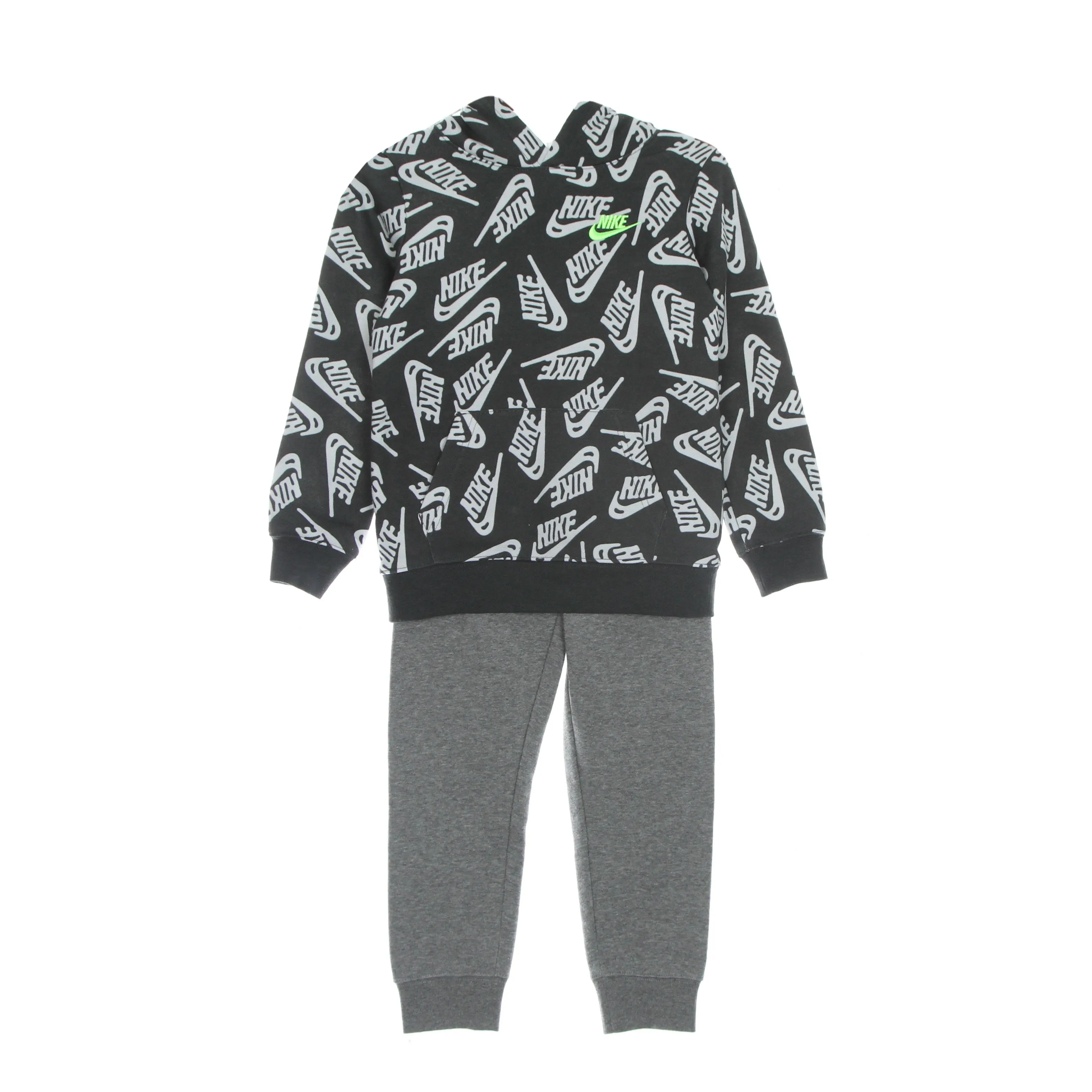 Completo Tuta Bambino Aop Fleece Po Hoodie+ Jogger Set Carbon Heather