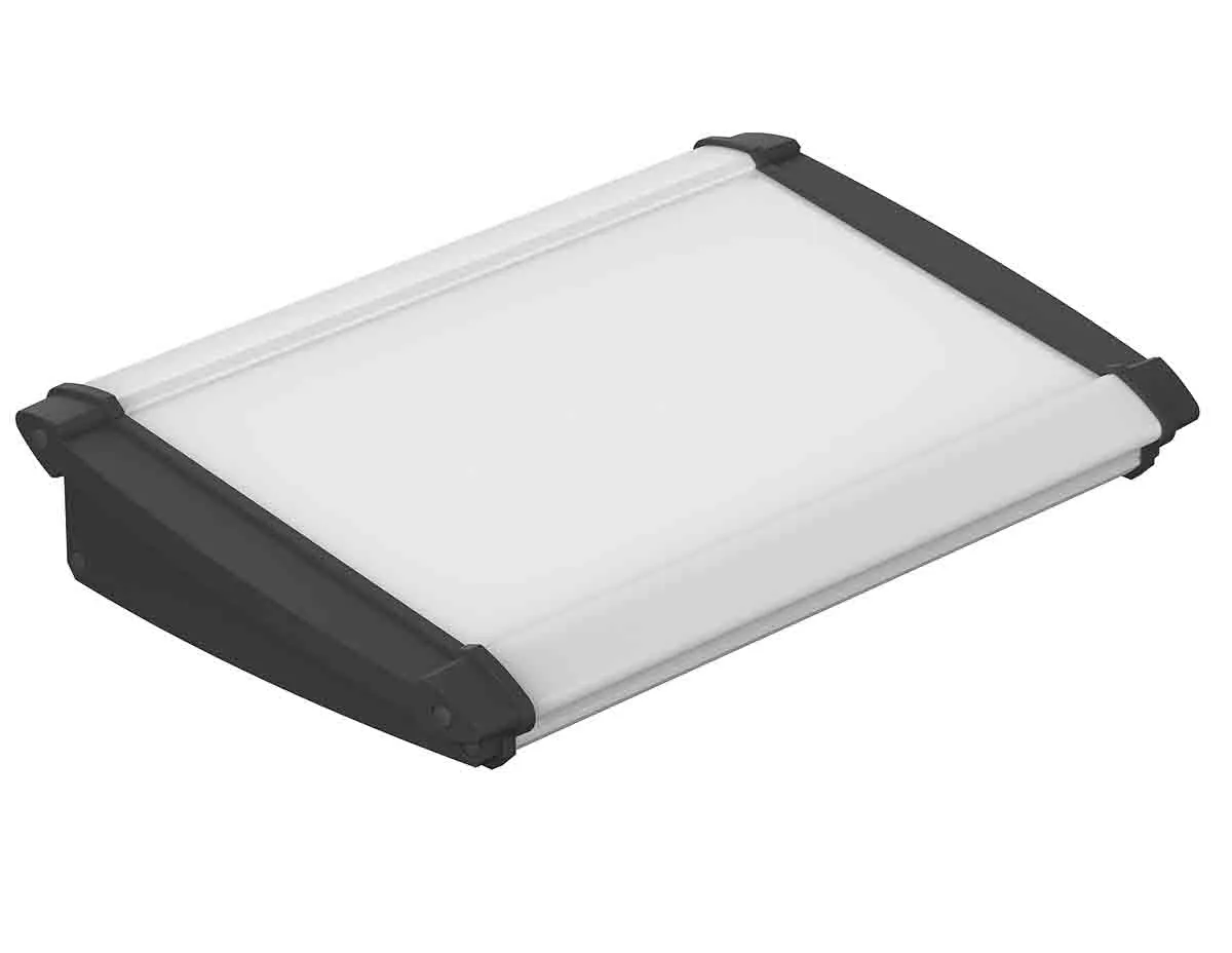 Contenitore per elettronica Bopla con frontale inclinato 250 x 181.2 x 53.2mm, in ABS/Alluminio, col. Nero