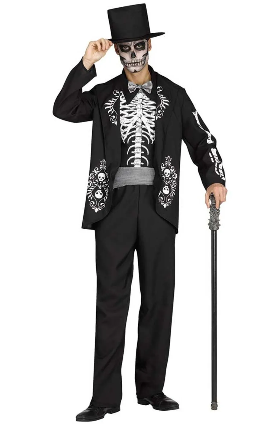 Costume scheletro barone dei Loa Halloween adulto