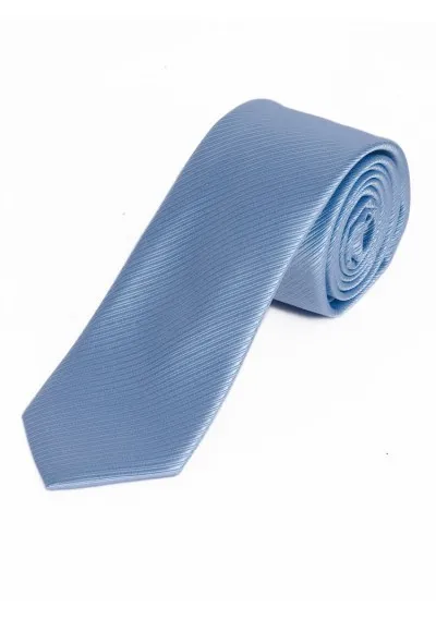 Cravatta lunga da uomo Superficie monocromatica a righe Blu ghiaccio