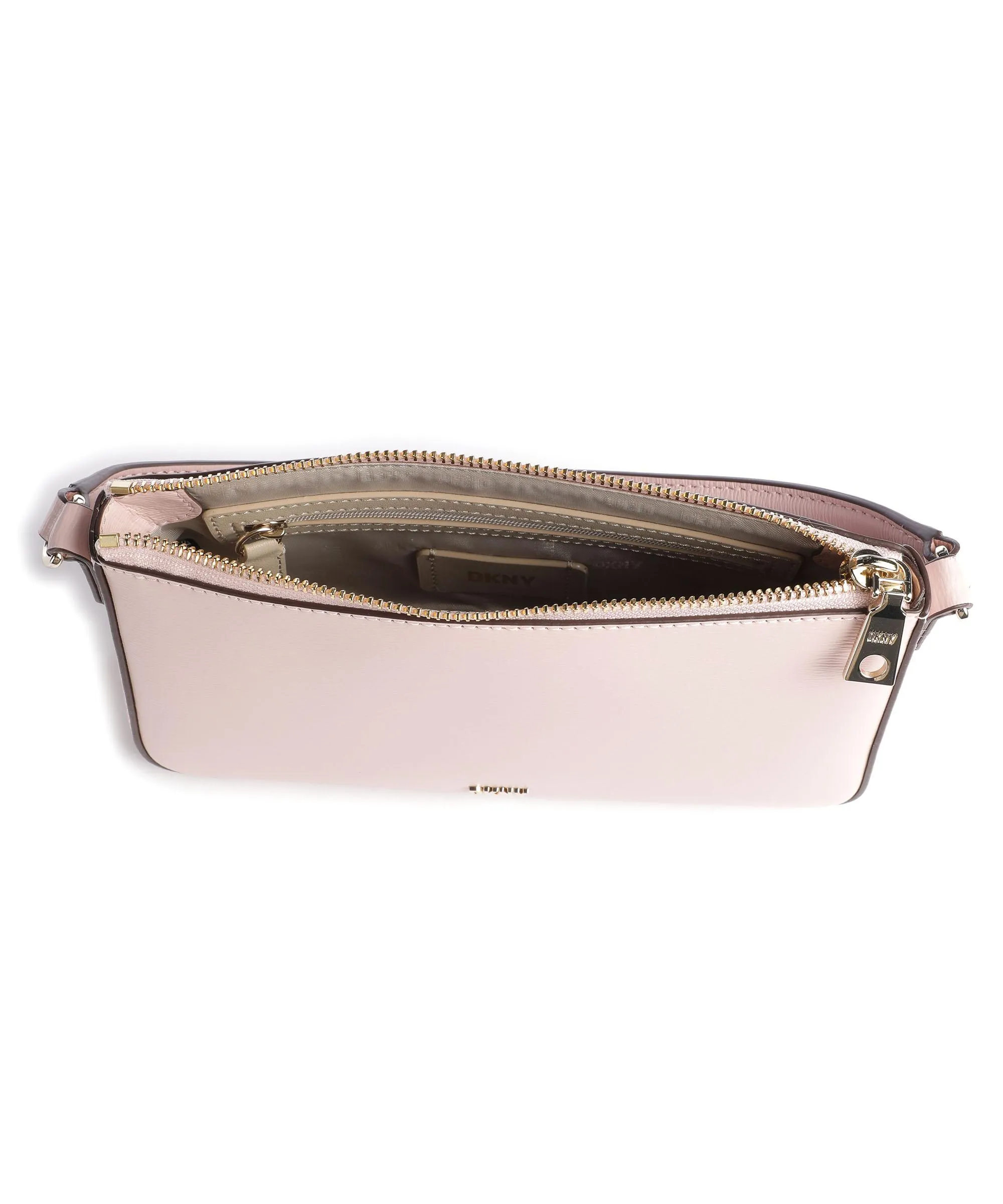  DKNY Bryant Borsa a spalla pelle di vacchetta finemente grana rosa  
