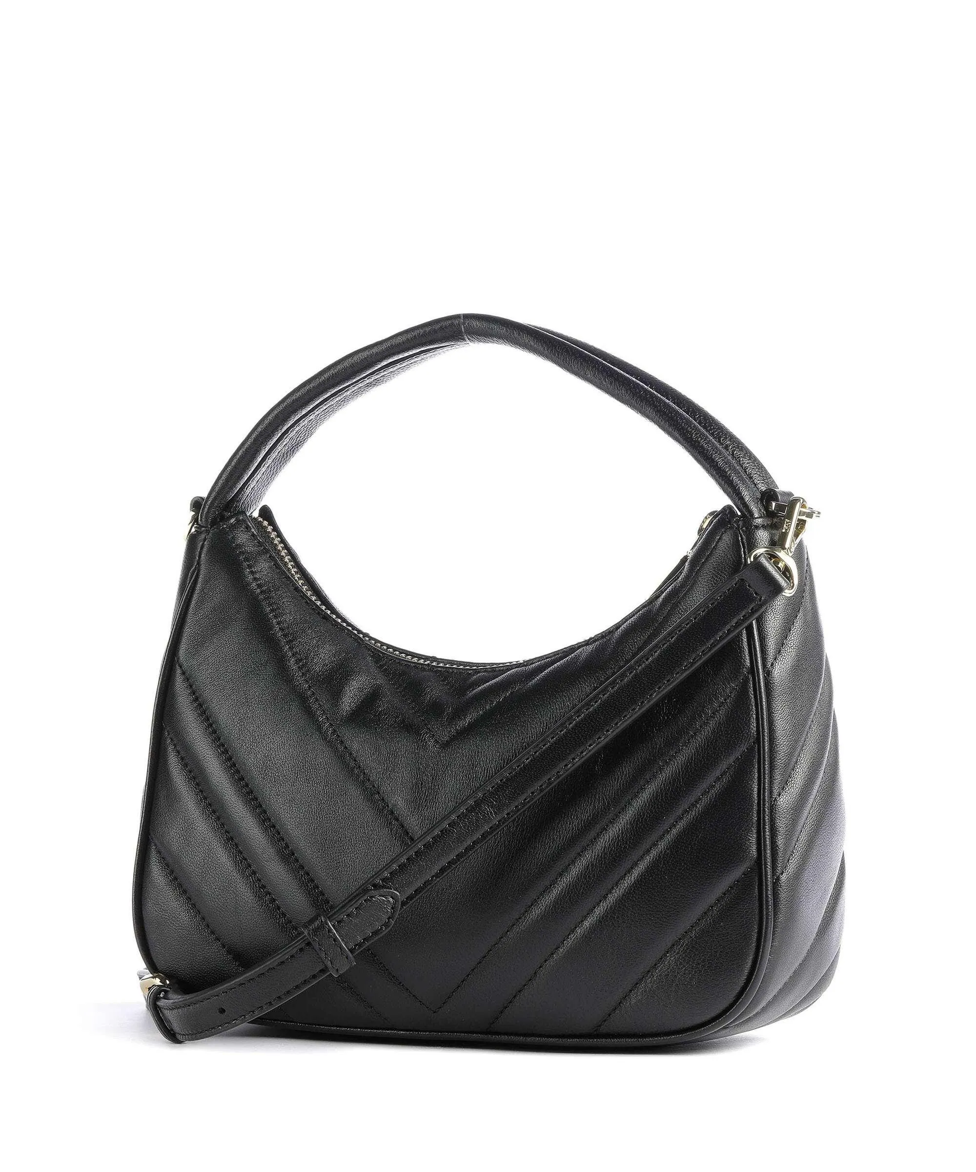  DKNY Delphine Borsa a spalla cuoio di agnello nero  