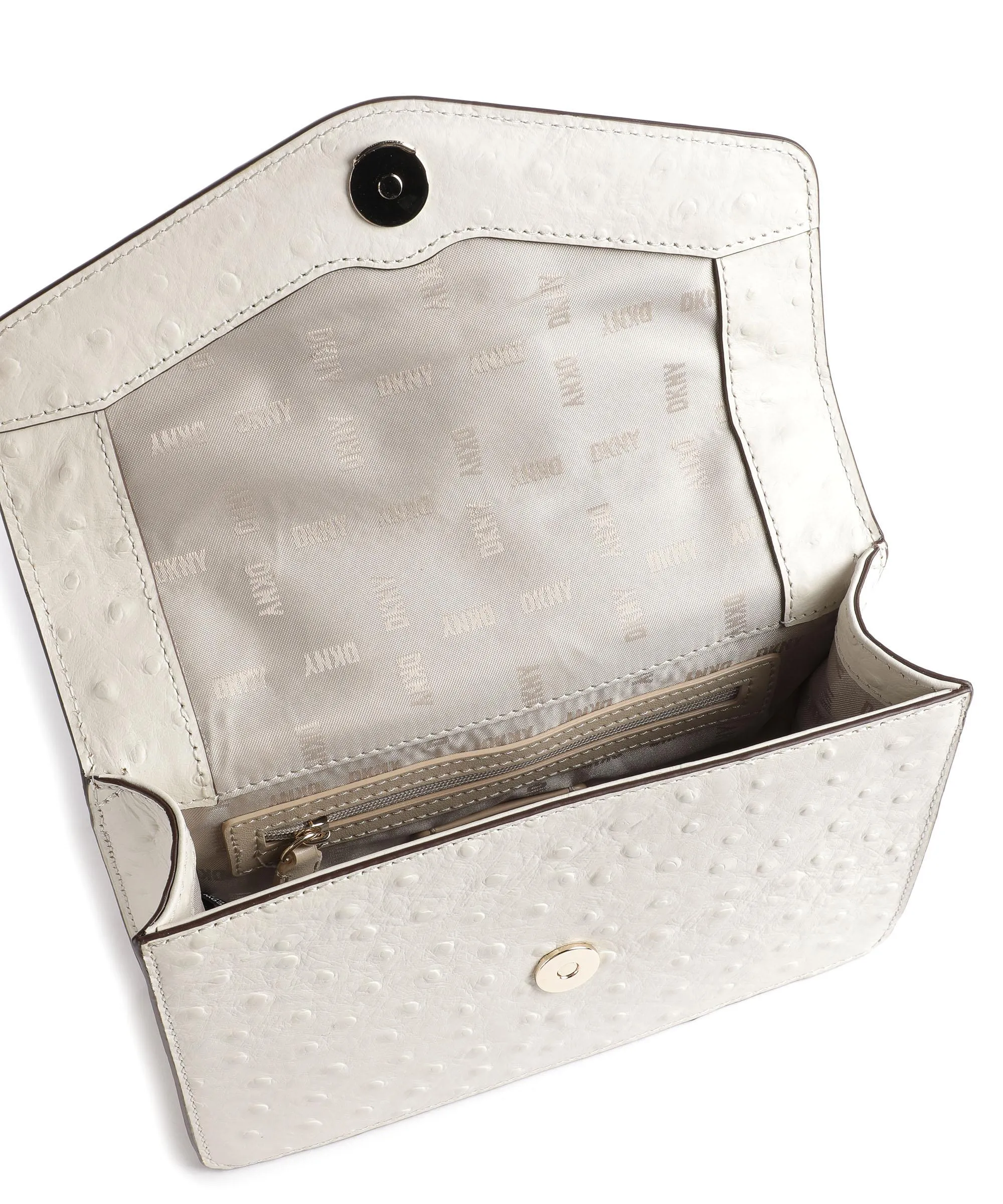  DKNY Elissa Borsa a spalla pelle di vacchetta finemente grana avorio  