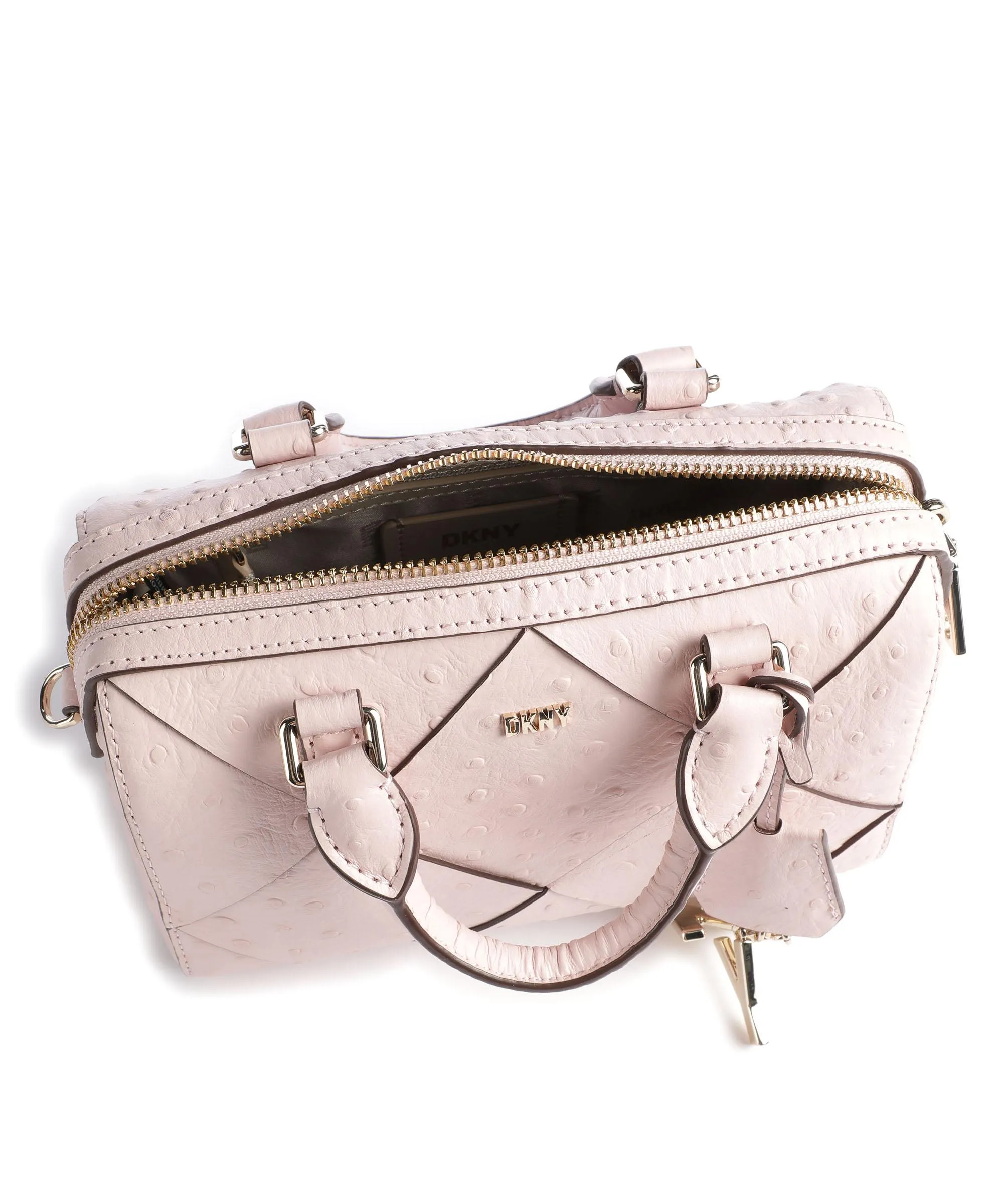  DKNY Paige Borsa a mano pelle di vacchetta finemente grana rosa  