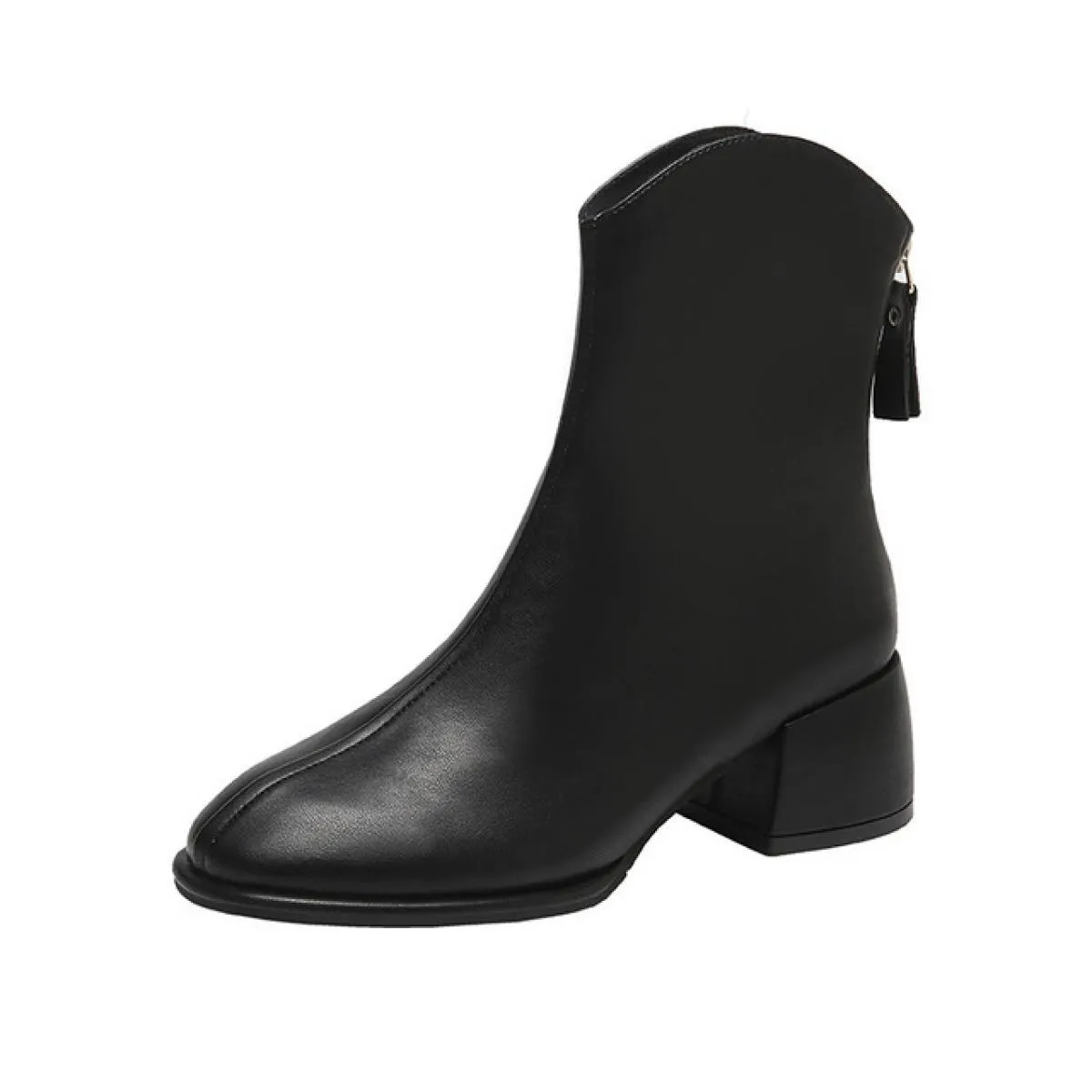 Donne di marca di lusso Beige 5 cm tacco alto alla caviglia caviglia inverno femminile punta quadrata Chelsea stivali corti da d