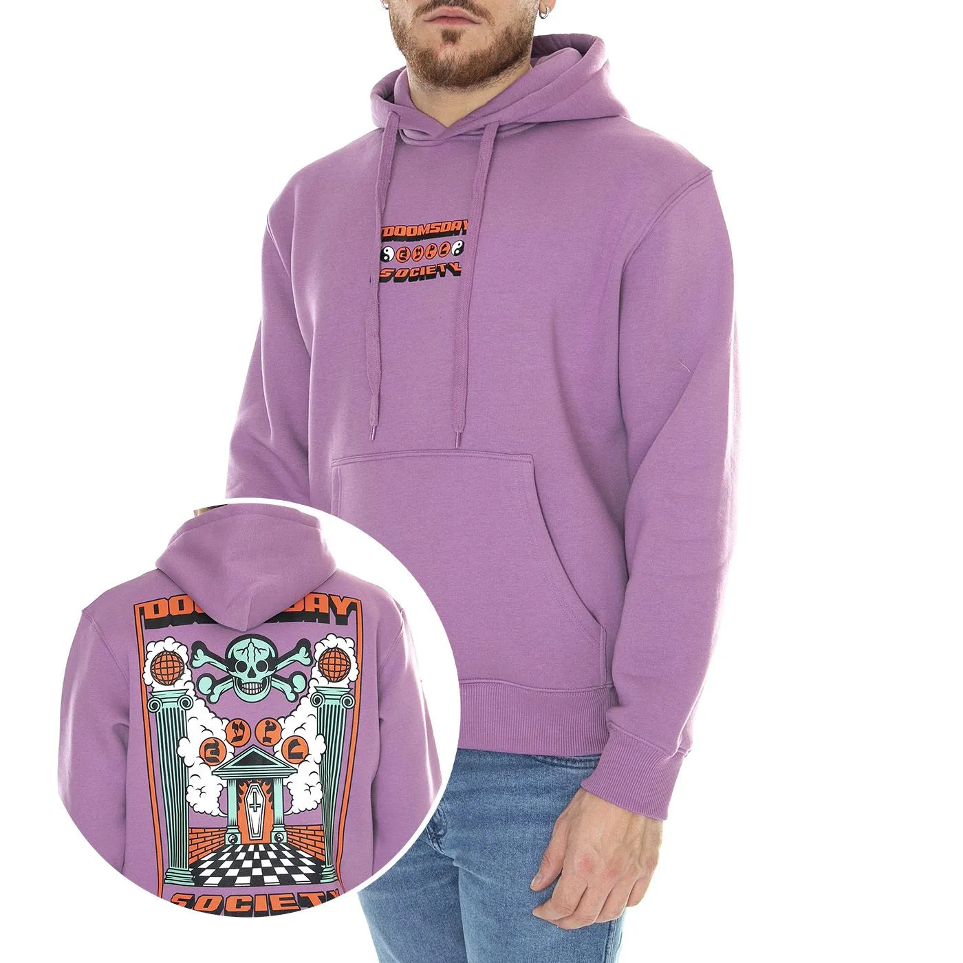 Doomsday Lodge Of Darkness Hoodie Iris - Felpa con Cappuccio Uomo Viola    