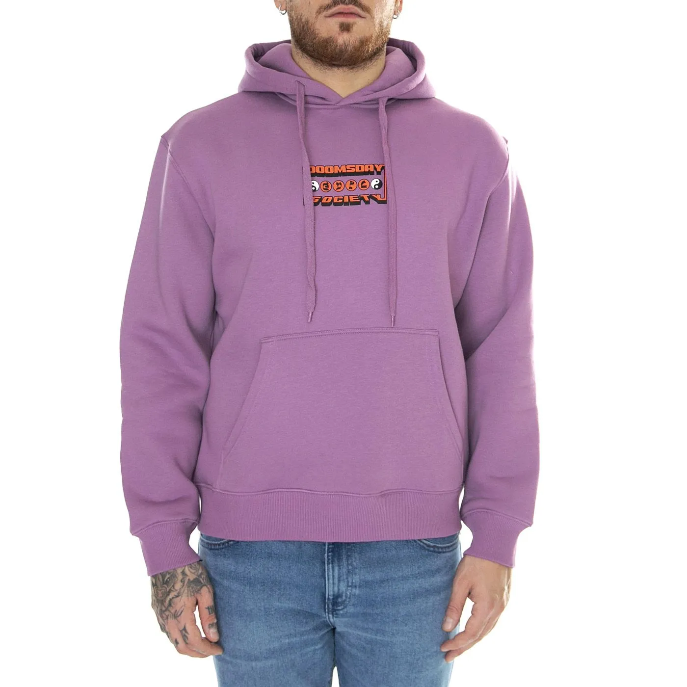 Doomsday Lodge Of Darkness Hoodie Iris - Felpa con Cappuccio Uomo Viola    