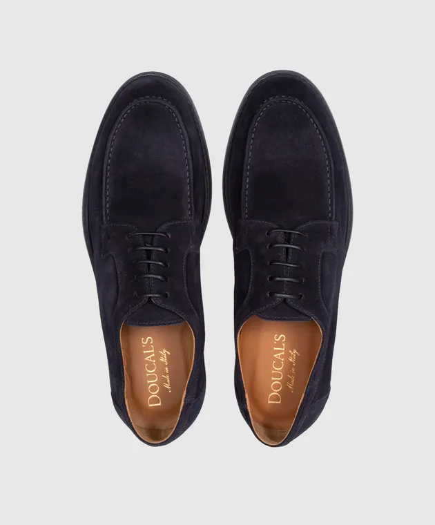Doucal's Derby in camoscio blu DU3269EDWIUZ106