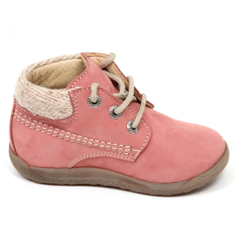 E2254 sneaker bimba rosa KICKERS KELP scarpe nabuk shoe kid baby girl