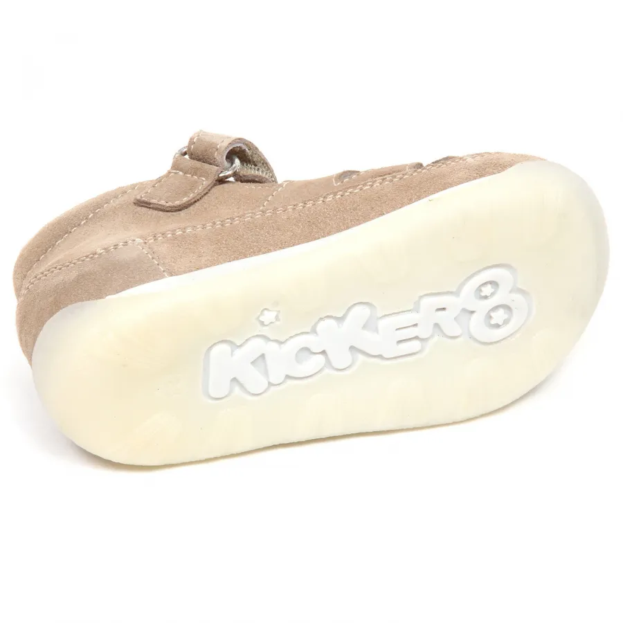 E6910 sandalo bimba beige KICKERS KIVA scarpe suede shoe baby girl