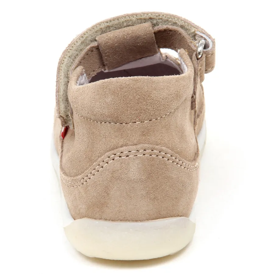 E6910 sandalo bimba beige KICKERS KIVA scarpe suede shoe baby girl