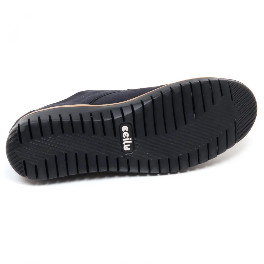 E8166 (WITHOUT BOX) sneaker uomo eco suede CCILU scarpe dark blu shoe man