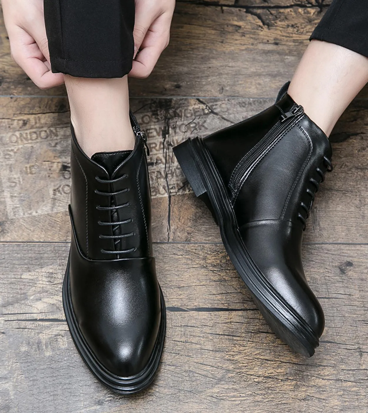 Eleganti stivali Chelsea Scarpe da uomo a punta di alta qualità Abito classico per il tempo libero Stivali in pelle da uomo form