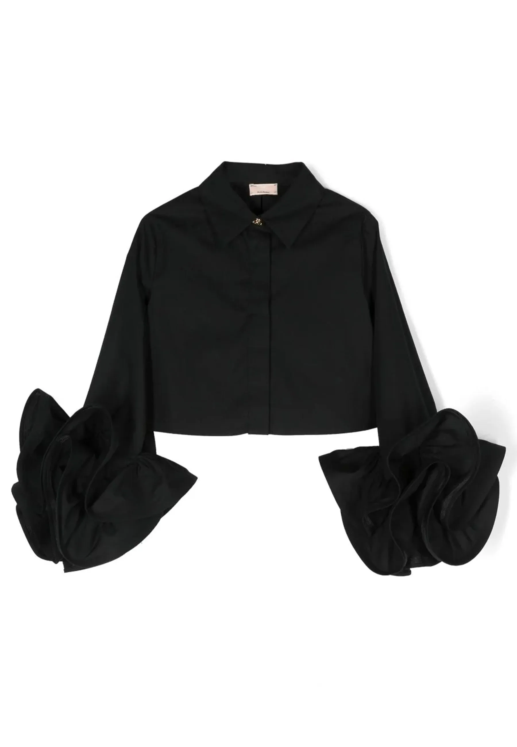 Elisabetta Franchi camicia nera bambina in cotone