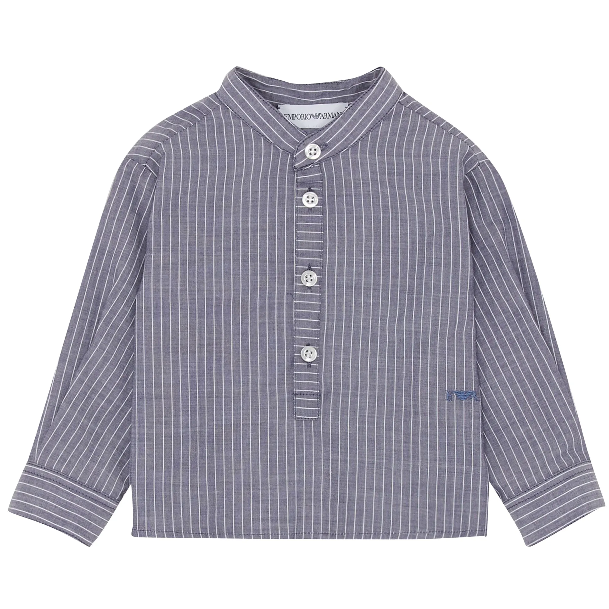 Emporio Armani camicia baby boy a righe in cotone