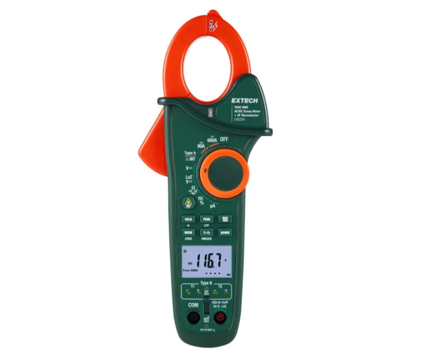 Extech EX623A, Max 600A ca, Max 600V cc