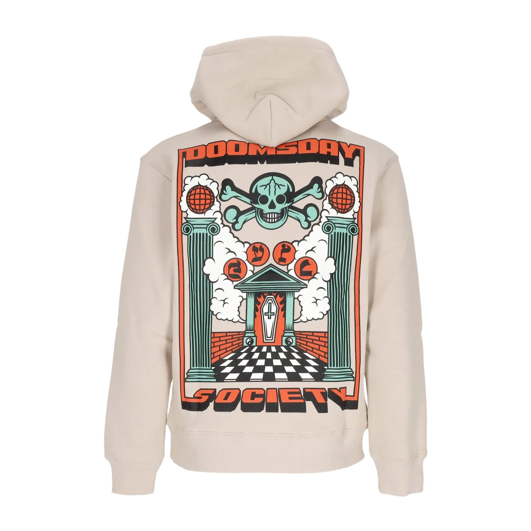 Felpa Cappuccio Uomo Lodge Of Darkness Hoodie Cream